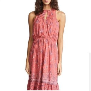 Joie | Silk Chara Print Midi Dress-Strawberry Size Small